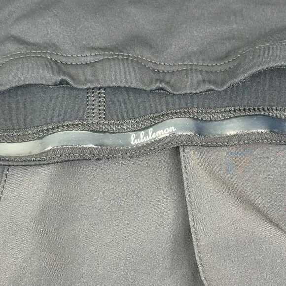 Lululemon Run Pace Setter Skirt Black Pickleball Tennis With Built-In Shorts 8 - Picture 9 of 9